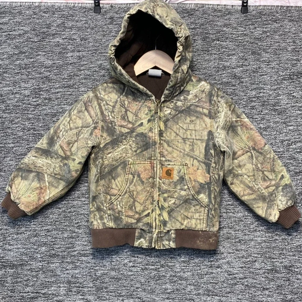 Carhartt Kids XS Size 6 Mossy Oak Break Up Country Camo Hooded Active Jacket